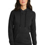 New Era Womens Sueded French Terry Hooded Sweatshirt Hoodie w/ Pouch Pocket - Black