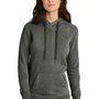 New Era Womens Sueded French Terry Hooded Sweatshirt Hoodie w/ Pouch Pocket - Black Twist