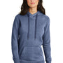 New Era Womens Sueded French Terry Hooded Sweatshirt Hoodie w/ Pouch Pocket - Dark Royal Blue Twist