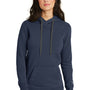 New Era Womens Sueded French Terry Hooded Sweatshirt Hoodie w/ Pouch Pocket - Navy Blue