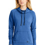 New Era Womens Fleece Hooded Sweatshirt Hoodie w/ Pouch Pocket - Heather Royal Blue