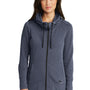 New Era Womens Fleece Full Zip Hooded Sweatshirt Hoodie w/ Pockets - Heather Navy Blue