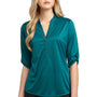 Ogio Womens Crush Moisture Wicking 3/4 Sleeve Polo Shirt - Torque Teal Blue