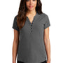 Ogio Womens Tread Moisture Wicking Short Sleeve Polo Shirt - Heather Blacktop