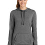 Sport-Tek Womens Moisture Wicking Fleece Hooded Sweatshirt Hoodie w/ Pouch Pocket - Heather Dark Grey