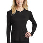 Sport-Tek Womens Competitor Moisture Wicking Long Sleeve Hooded T-Shirt Hoodie - Black - Closeout
