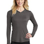 Sport-Tek Womens Competitor Moisture Wicking Long Sleeve Hooded T-Shirt Hoodie - Iron Grey - Closeout