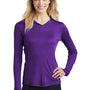 Sport-Tek Womens Competitor Moisture Wicking Long Sleeve Hooded T-Shirt Hoodie - Purple - Closeout