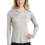 Sport-Tek Womens Competitor Moisture Wicking Long Sleeve Hooded T-Shirt Hoodie - Silver Grey - Closeout