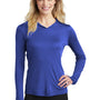 Sport-Tek Womens Competitor Moisture Wicking Long Sleeve Hooded T-Shirt Hoodie - True Royal Blue - Closeout