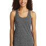 Sport-Tek Womens Electric Heather Moisture Wicking Tank Top - Grey Black Electric - Closeout