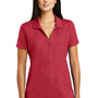 Sport-Tek Womens Tough Moisture Wicking Short Sleeve Polo Shirt - Deep Red - Closeout