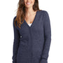 Port Authority Womens Long Sleeve Cardigan Sweater - Navy Blue Marl - Closeout