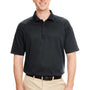 Harriton Mens Advantage Tactical Moisture Wicking Short Sleeve Polo Shirt - Black