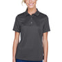Harriton Womens Advantage Moisture Wicking Short Sleeve Polo Shirt - Dark Charcoal Grey
