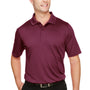 Harriton Mens Advantage Performance Moisture Wicking Short Sleeve Polo Shirt - Maroon