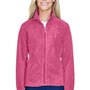 Harriton Womens Pill Resistant Fleece Full Zip Jacket - Charity Pink