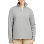 Nautica Womens Anchor Fleece 1/4 Zip Sweatshirt - Heather Oxford Grey