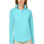 Nautica Womens Saltwater UPF 40+ 1/4 Zip Sweatshirt - Sea Mist Blue