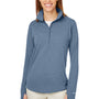 Nautica Womens Saltwater UPF 40+ 1/4 Zip Sweatshirt - Faded Navy Blue