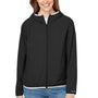 Nautica Womens Stillwater Water Resistant Full Zip Hooded Windbreaker Jacket - Black
