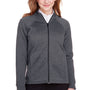 North End Womens Flux 2.0 Fleece Water Resistant Full Zip Jacket - Heather Carbon Grey/Black