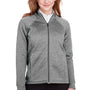 North End Womens Flux 2.0 Fleece Water Resistant Full Zip Jacket - Heather Light Grey/Carbon Grey