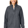 North End Womens Aura Sweater Fleece 1/4 Zip Sweatshirt w/ Pockets - Carbon Grey