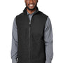 North End Mens Aura Sweater Fleece Full Zip Vest - Black