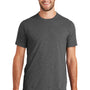 New Era Mens Heritage Short Sleeve Crewneck T-Shirt - Heather Black