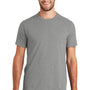 New Era Mens Heritage Short Sleeve Crewneck T-Shirt - Heather Shadow Grey
