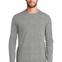 New Era Mens Heritage Long Sleeve Crewneck T-Shirt - Heather Shadow Grey