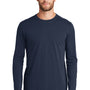 New Era Mens Heritage Long Sleeve Crewneck T-Shirt - True Navy Blue