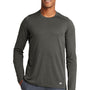 New Era Mens Series Performance Moisture Wicking Long Sleeve Crewneck T-Shirt - Graphite Grey