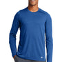 New Era Mens Series Performance Moisture Wicking Long Sleeve Crewneck T-Shirt - Royal Blue