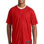 New Era Mens Diamond Era Moisture Wicking Short Sleeve Jersey - Scarlet Red