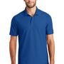 New Era Mens Venue Home Plate Moisture Wicking Short Sleeve Polo Shirt - Royal Blue