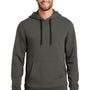 New Era Mens Sueded French Terry Hooded Sweatshirt Hoodie w/ Pouch Pocket - Graphite Grey