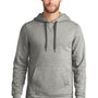 New Era Mens Sueded French Terry Hooded Sweatshirt Hoodie w/ Pouch Pocket - Light Graphite Grey Twist