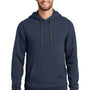New Era Mens Sueded French Terry Hooded Sweatshirt Hoodie w/ Pouch Pocket - Navy Blue