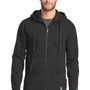 New Era Mens Sueded French Terry Full Zip Hooded Sweatshirt Hoodie w/ Pockets - Black