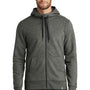 New Era Mens Sueded French Terry Full Zip Hooded Sweatshirt Hoodie w/ Pockets - Black Twist