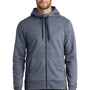 New Era Mens Sueded French Terry Full Zip Hooded Sweatshirt Hoodie w/ Pockets - Navy Blue Twist