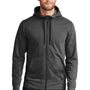 New Era Mens Fleece Full Zip Hooded Sweatshirt Hoodie w/ Pockets - Heather Black