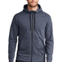 New Era Mens Fleece Full Zip Hooded Sweatshirt Hoodie w/ Pockets - Heather Navy Blue