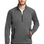 New Era Mens Venue Moisture Wicking Fleece 1/4 Zip Sweatshirt w/ Pockets - Graphite Grey