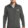 The North Face Mens Full Zip Sweater Fleece Jacket - Heather Black