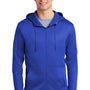 Nike Mens Therma-Fit Moisture Wicking Fleece Full Zip Hooded Sweatshirt Hoodie w/ Pockets - Game Royal Blue