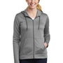 Nike Womens Therma-Fit Moisture Wicking Fleece Full Zip Hooded Sweatshirt Hoodie w/ Pockets - Heather Dark Grey