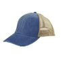 Adams Hats Mens Distressed Ollie Adjustable Trucker Hat - Royal Blue/Tan